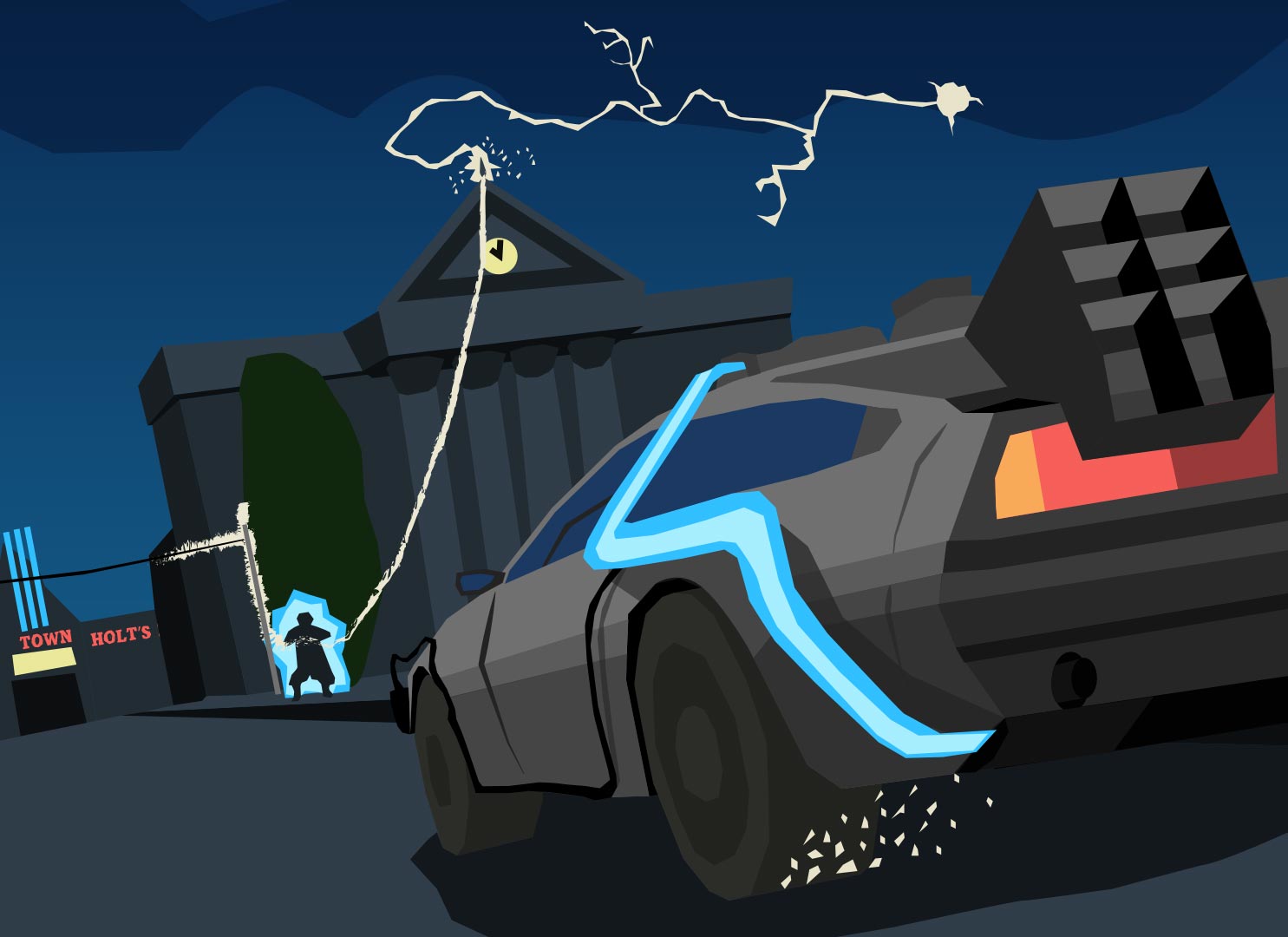 Illustration delorean